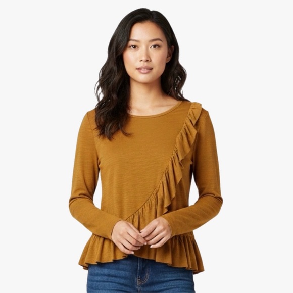 Love Riche Tops - NWT Boutique LoveRiche Ruffle Long Sleeve Top Sz S